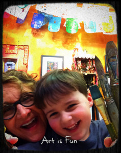 For Vista Studios 25th anniversary exhibit, I collaborated with my grandson, Wyatt.
