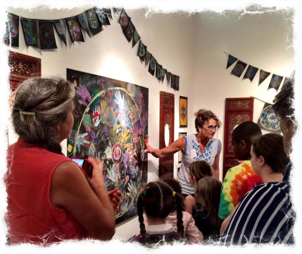 Several school groups come through our exhibition.