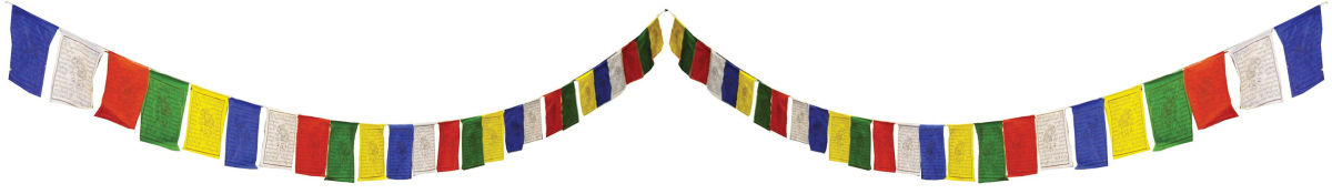 Colorful Buddhist prayer flags