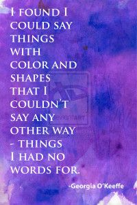 "Filling a space in a beautiful way. That's what art means to me."