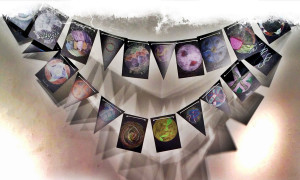 Students created hundreds of prayer flags to bless our 20th anniversary exhibition