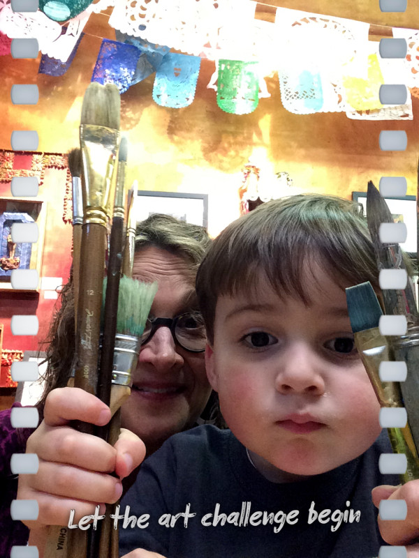 Wyatt and I were ready to jump in and create!