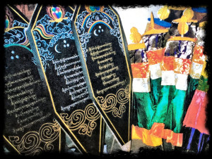 Tibetan amulets, sacred banners painted with careful precision. That all of these beautiful objects were to be burned within a funereal ritual and offered to the ancestral spirits was mystifying to me.