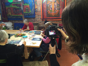 Tabitha films our Intuitive Mandala Practice.