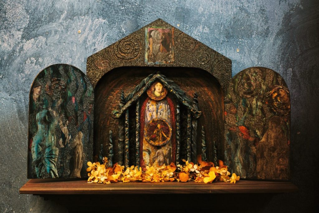 Mixed Media Shrine - "Protected"