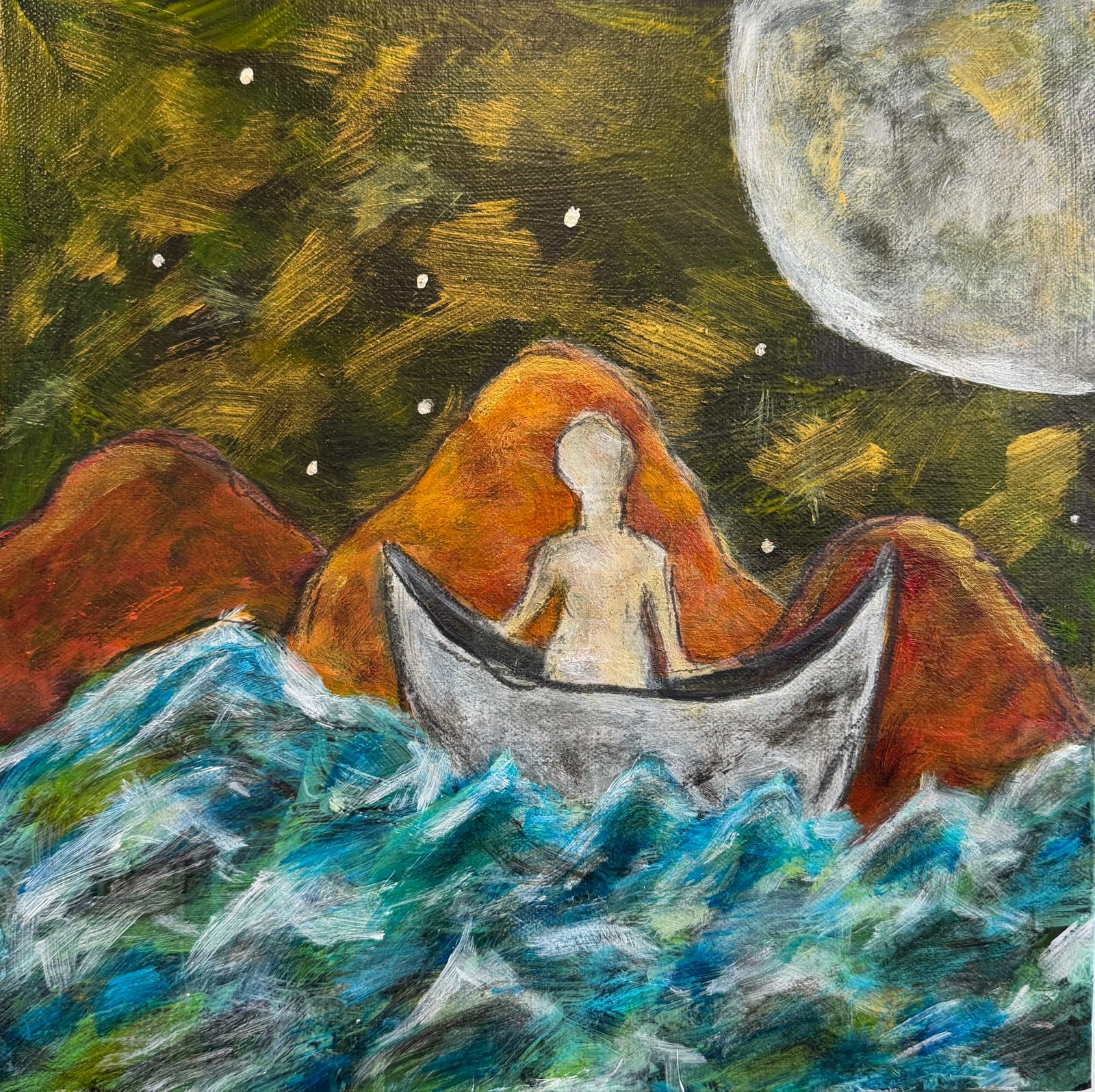 Into the Night — Acrylic on Canvas
