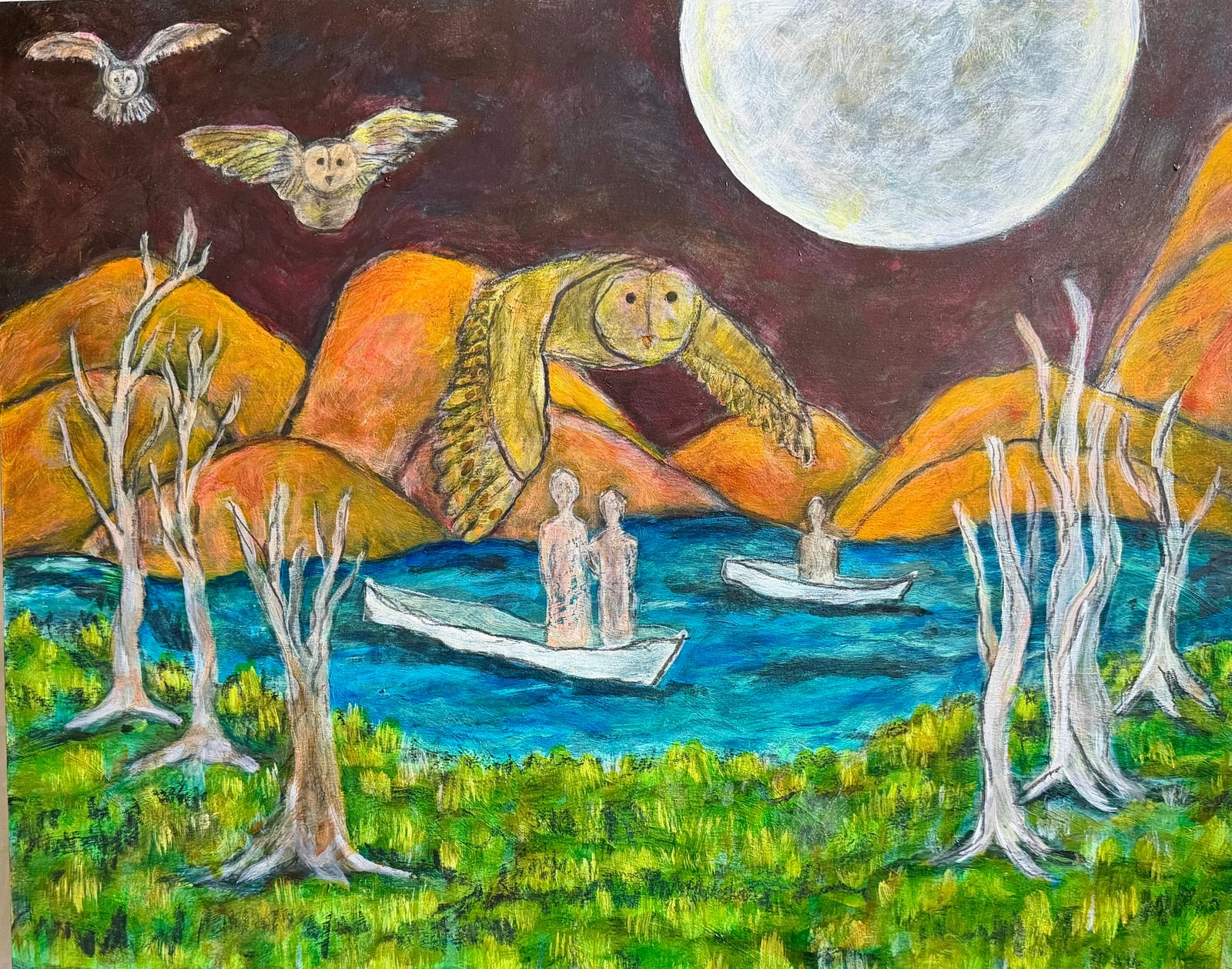 Protective Omen — Acrylic on Wood Panel