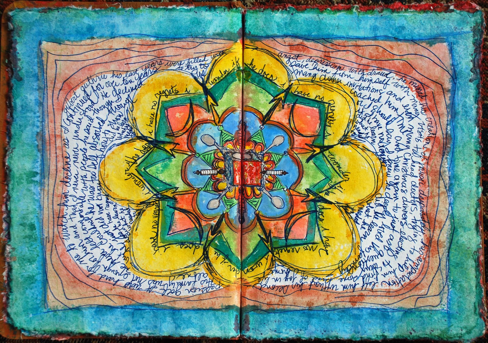 Colorful mandala-like artwork