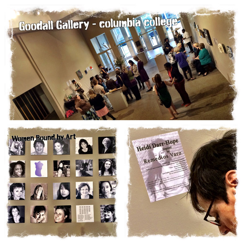 Abstract artwork with earthy tones and stitching